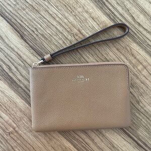 Coach Brown Leather Wristlet